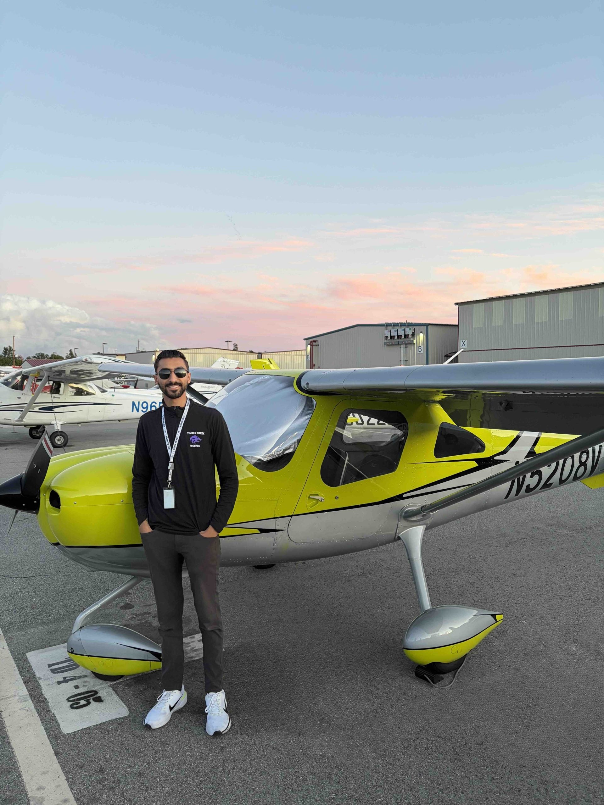 Flight instructor teaching a student pilot at Van Nuys Airport — CFI course