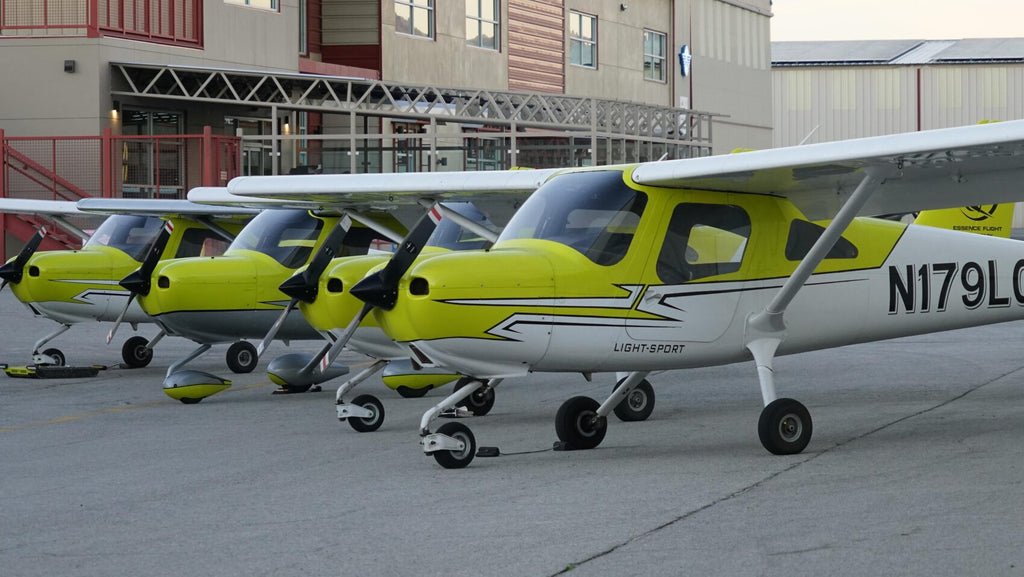 Solo discovery flight at the controls over Los Angeles