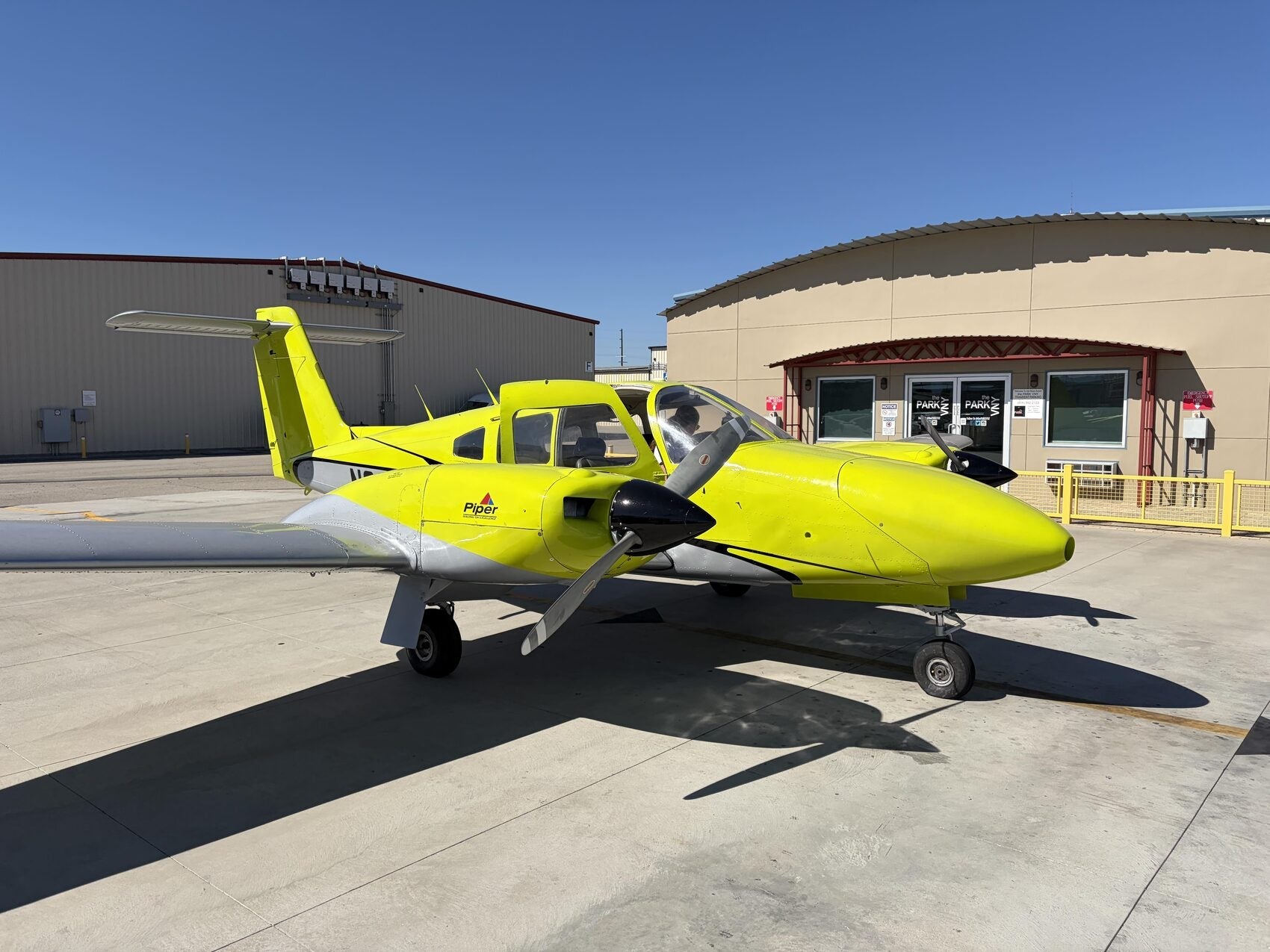 Multi-engine training aircraft at Flight School LA, Van Nuys Airport