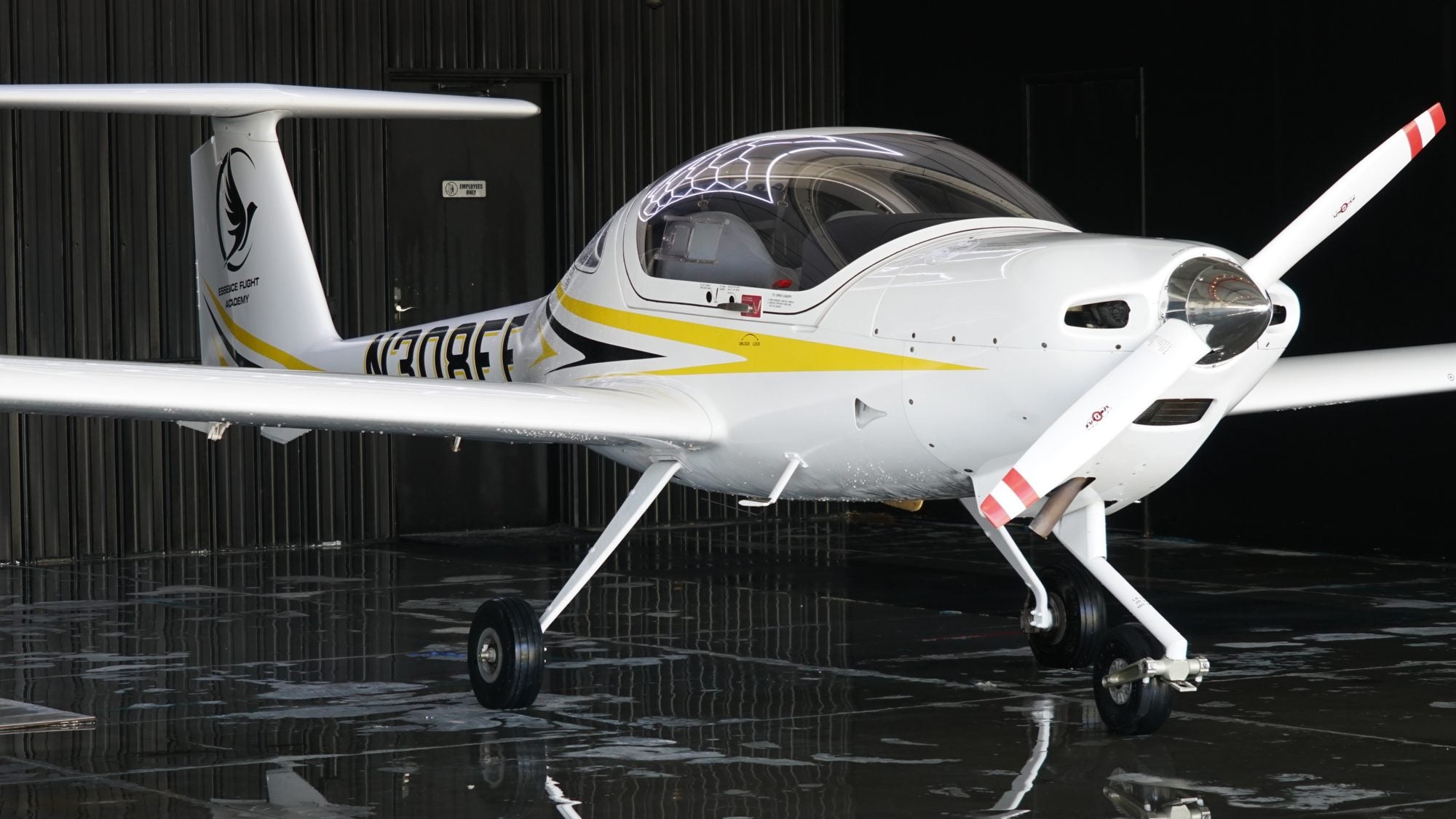 Diamond trainer flying over Los Angeles during a Private Pilot lesson
