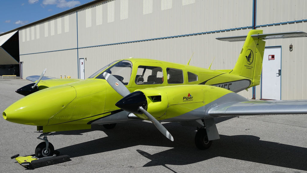 Piper Seminole twin-engine trainer in flight — Multi-Engine Rating at Van Nuys
